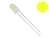 LED 3mm Màu Vàng Đục Chân Dài